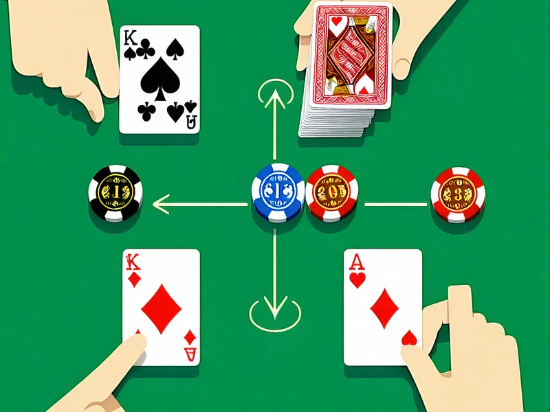 Hình ảnh minh họa các lá bài và hành động cơ bản trong Blackjack
