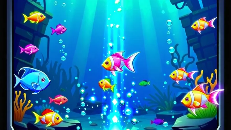 Giao diện trò chơi bắn cá sôi động với nhiều loài cá và vũ khí đặc biệt