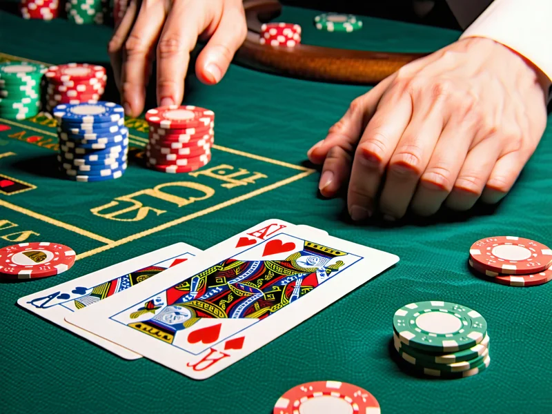 Bàn Blackjack tại BK8 với quân bài và chip cược