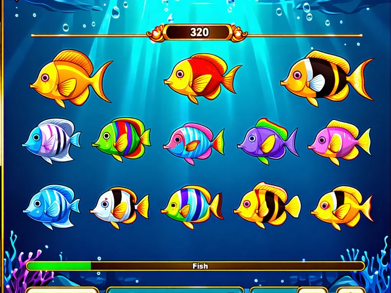 Tổng quan giao diện game bắn cá trên BK8 với các loại cá và điểm số
