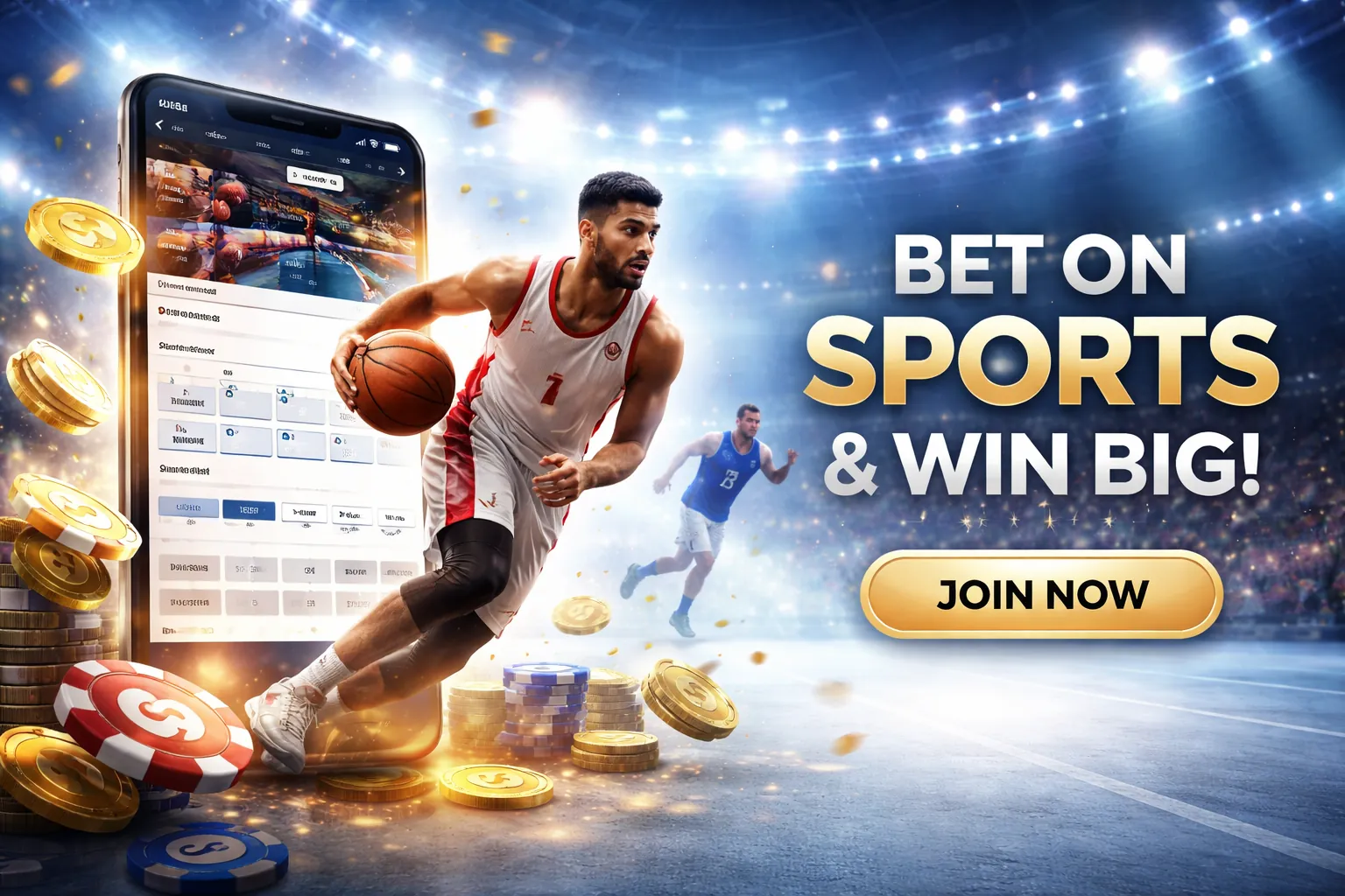 Bàn Baccarat sang trọng với chip và bài