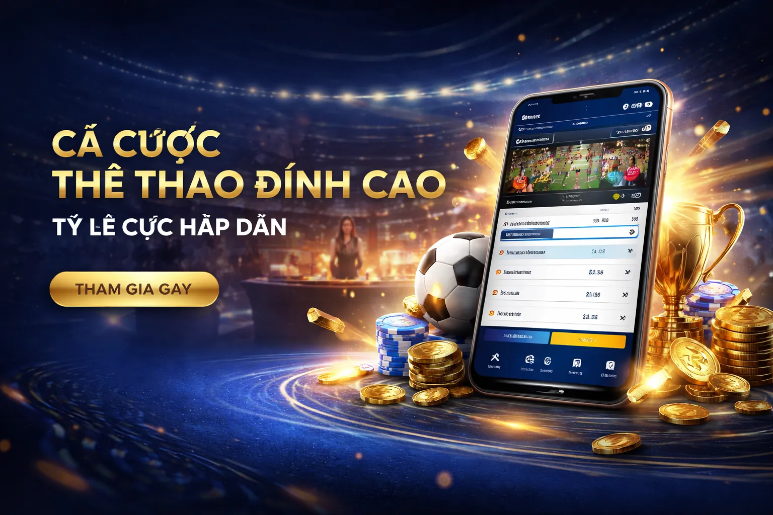 Sân vận động đầy ắp khán giả, biểu tượng cho cá cược thể thao sôi động tại Việt Nam