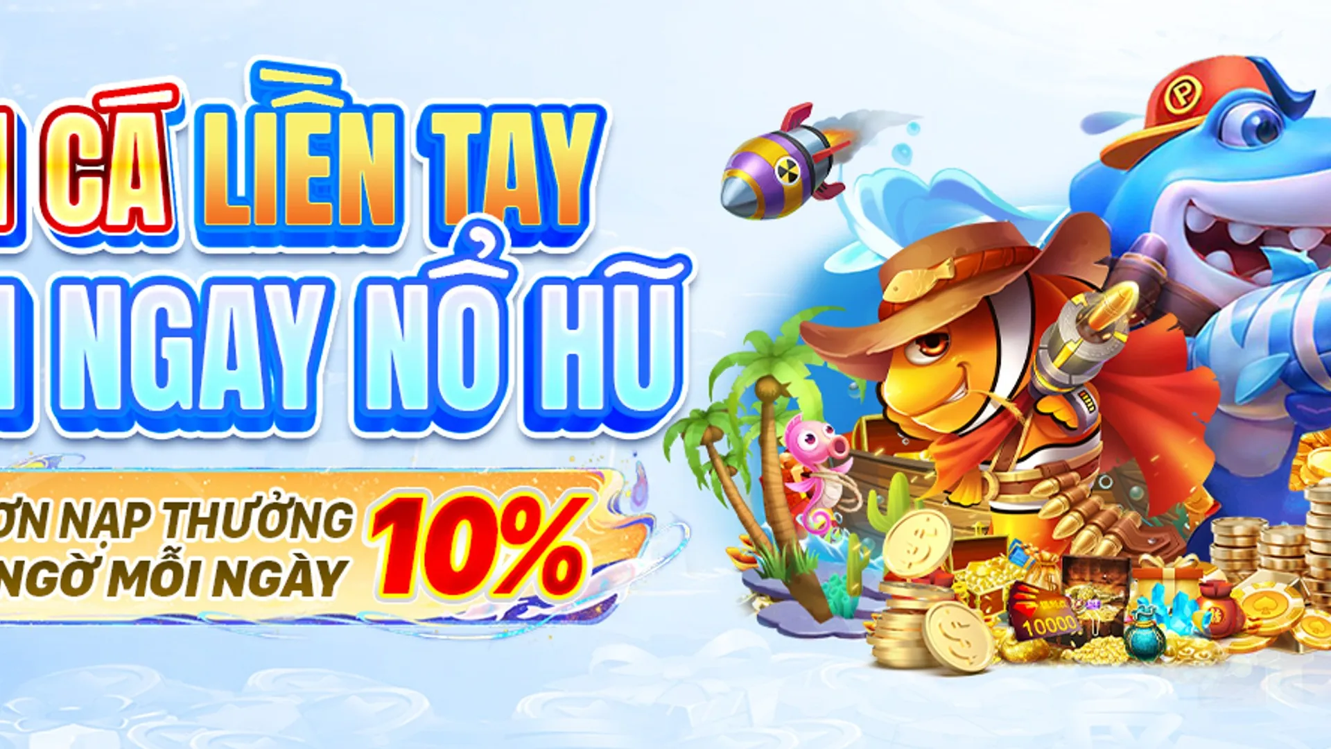 Hình ảnh đại dương rực rỡ trong game bắn cá BK8 với nhiều loài cá và phần thưởng