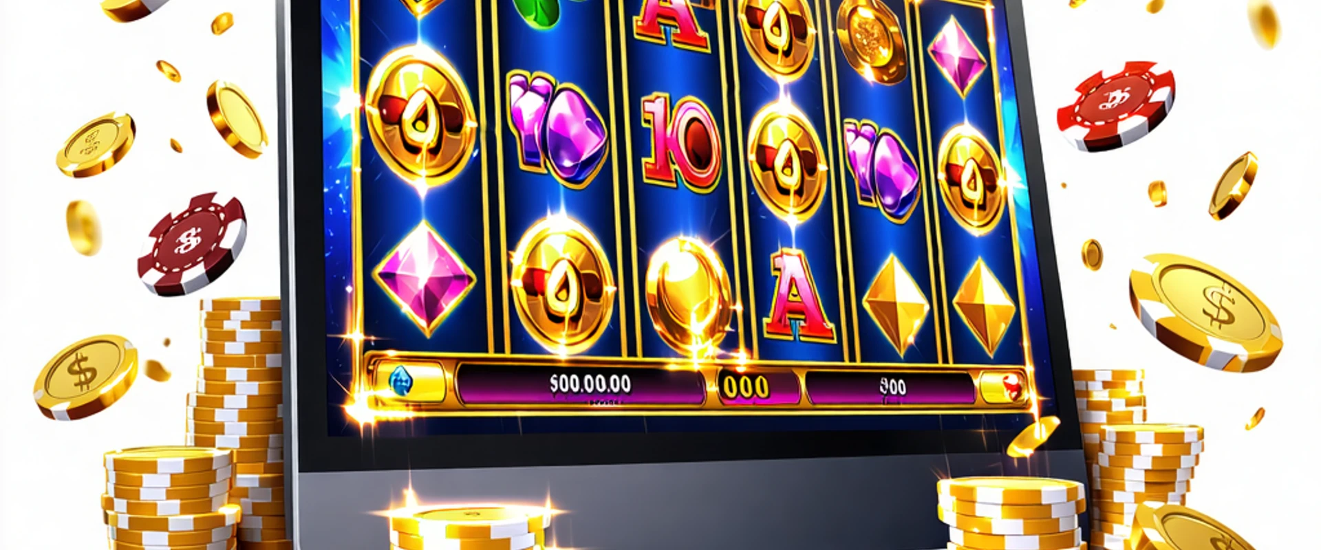 Hình ảnh sòng bạc trực tuyến sôi động tại BK8, với các trò chơi slot và casino