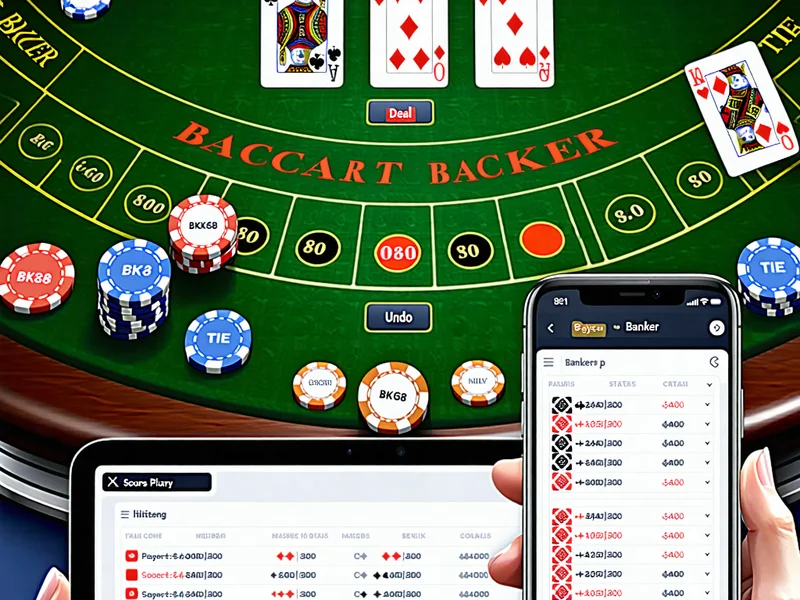 Giao diện trò chơi Baccarat trên điện thoại di động, thể hiện sự tiện lợi khi chơi tại BK8, caxeng, BK88, bk8.com
