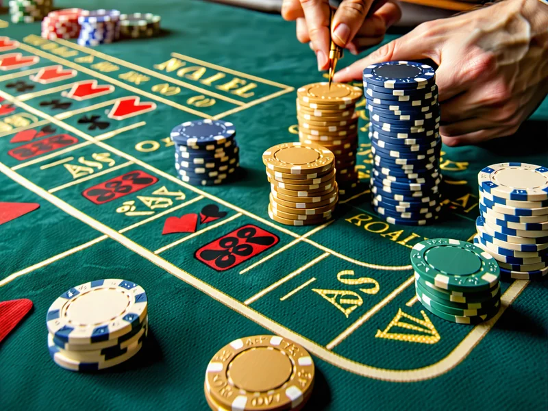 Hình ảnh bàn chơi casino trực tiếp với người chia bài thật
