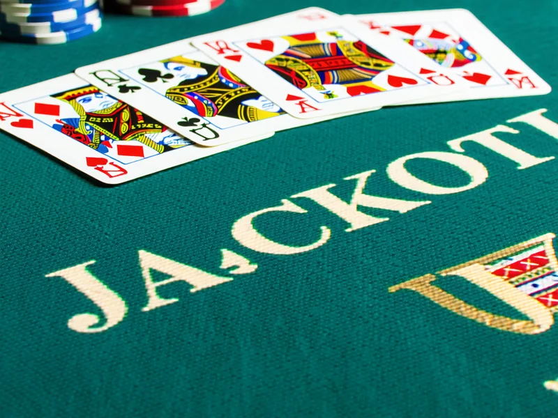 Hình ảnh Caribbean Stud Poker với người chơi và tiền cược trên bàn tại BK8, bk8.com