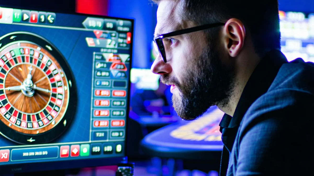 Người chơi đang tập trung vào bàn Roulette trực tuyến trên nền tảng BK8
