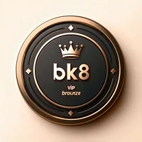 Biểu tượng cấp độ Đồng của BK8 VIP Club, tượng trưng cho khởi đầu hành trình đặc quyền, với màu sắc tương ứng và logo BK8, Caxeng, BK88, bk8.com